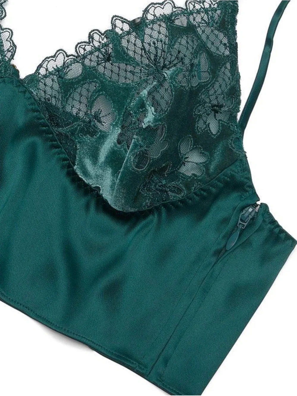 Victoria secret Emerald Satin & Lace Sleep Camisole Set